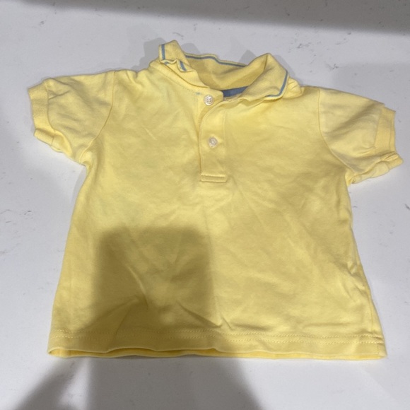 Starting Out boys 12 month plaid overalls and yellow polo w/ 2 buttons EUC - Picture 9 of 12